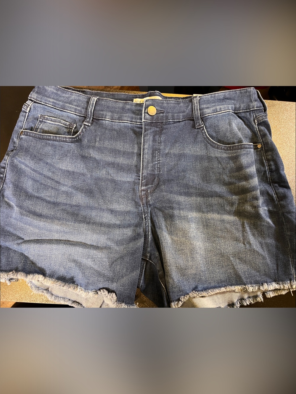 Nine West Washed Blue Denim Cutoff Shorts